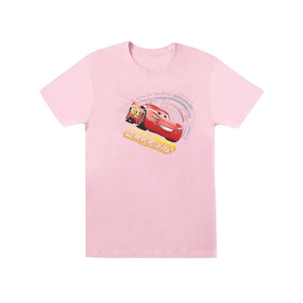 Cars Girls Lightning McQueen Cotton T-Shirt / Baby Pink